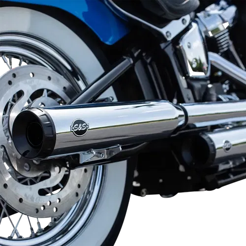 S&amp;S CYCLE Grand Fits National Slip-On Mufflers - Chrome 550-0757B