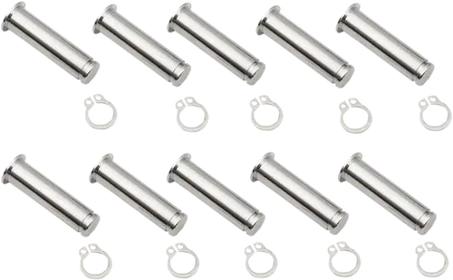 DRAG SPECIALTIES Pivot Pin/Clip Kit - Lever - 10 Pack - Chrome 74112