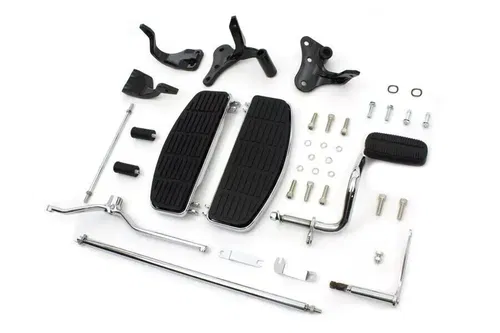 Wyatt Gatling Driver Footboard Kit with Black Brackets fits Harley-Davidson