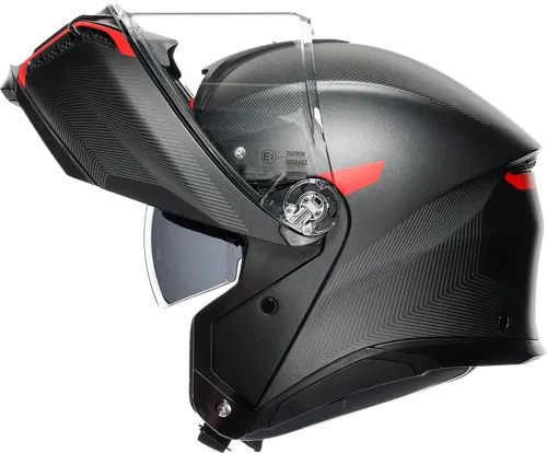 AGV Tourmodular Helmet - Frequency - Matte Gunmetal/Red - Small 211251F2OY00510