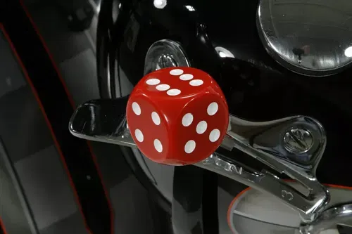V-Twin Red Dice Style Shifter Knob for Harley Davidson