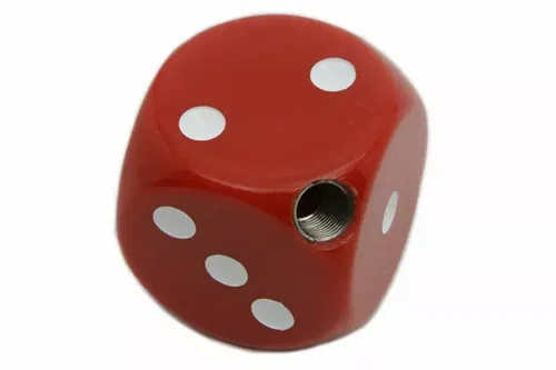 V-Twin Red Dice Style Shifter Knob for Harley Davidson
