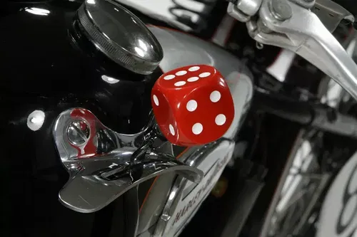 V-Twin Red Dice Style Shifter Knob for Harley Davidson