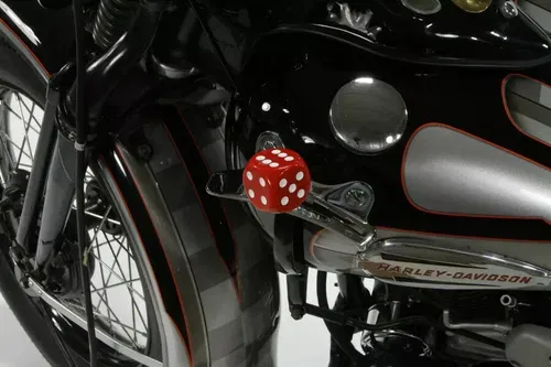 V-Twin Red Dice Style Shifter Knob for Harley Davidson