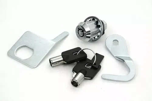 Chrome Saddlebag Lock and Key Kit for Harley Davidson by V-Twin