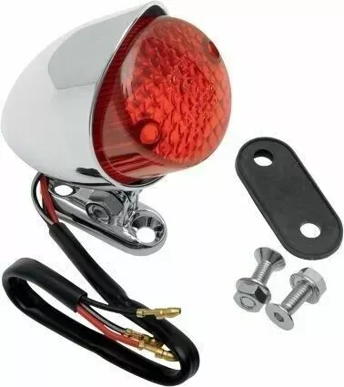 Drag Specialties Chrome Universal Bobber Taillight for Harley Custom Chopper