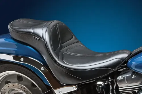 LE PERA Fits Maverick Daddy Long Legs Seat - Black - Stitched - FL/FX '06-'17