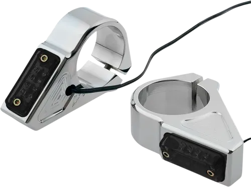 JOKER MACHINE Turn Signal - 39 Mm - Amber - Chrome Fits 05-303-3