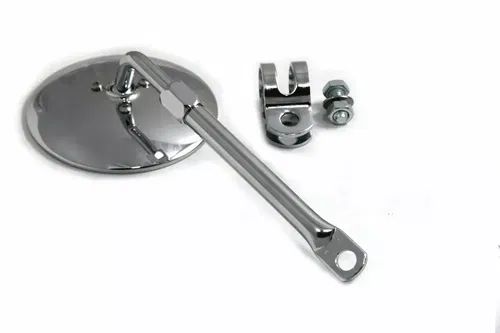 4" Chrome Round Mirror for Harley Davidson by V-Twin
