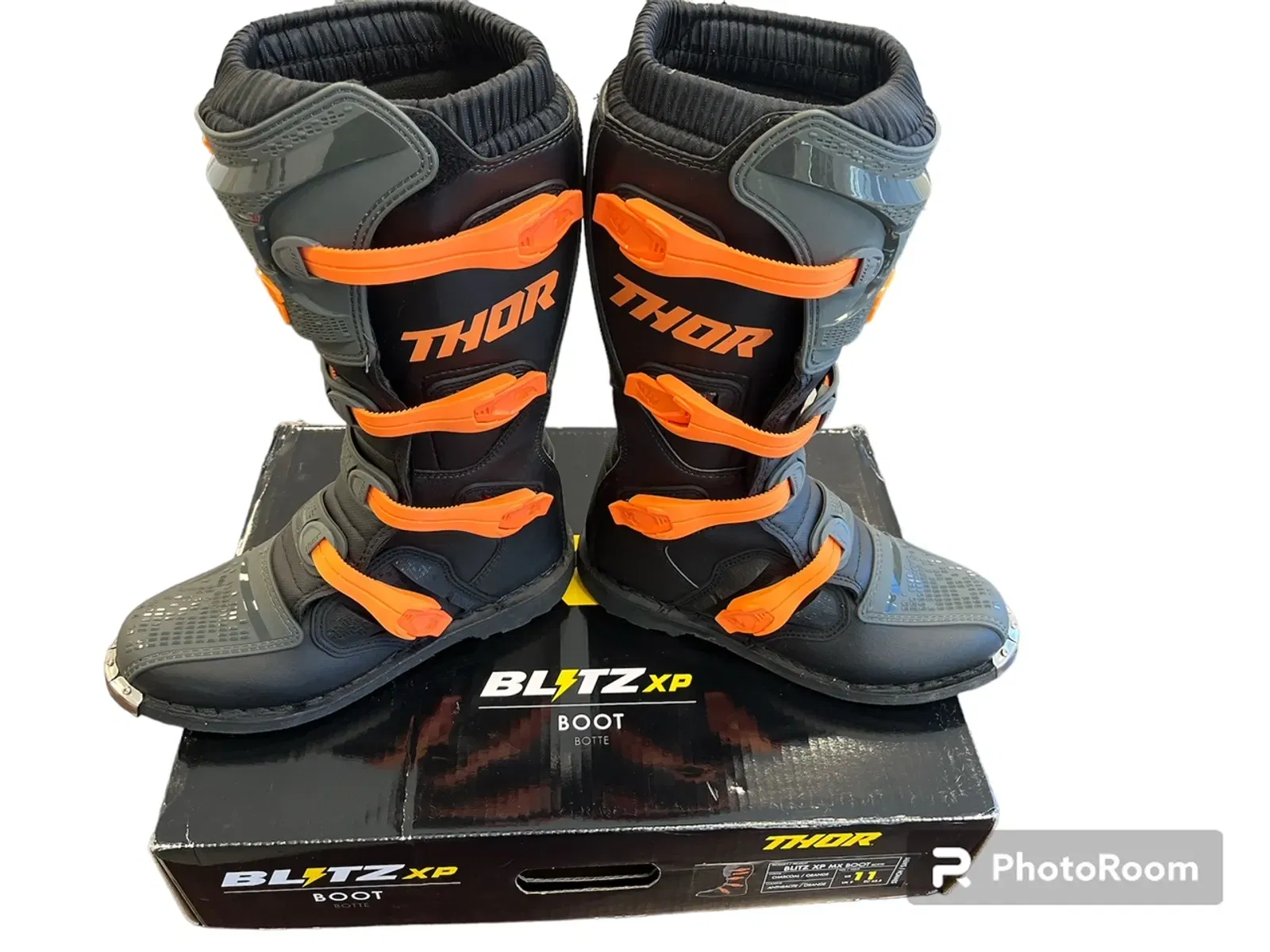 THOR MOTOCROSS OFFROAD DIRTBIKE BLITZ XP Boots - BLACK/ORANGE SIZE 11