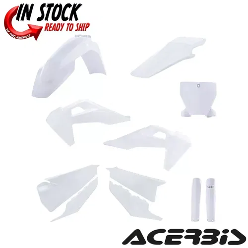 ACERBIS FULL PLASTIC FENDER KIT WHITE HUSQVARNA 2019-22 TC 125 250 / FC 250 350