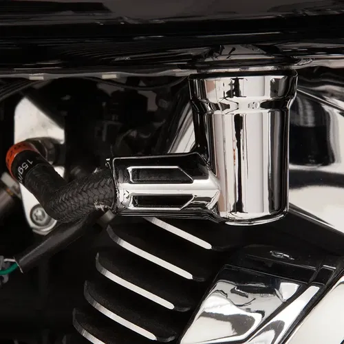 CIRO Fuel Line Fitting Cover - Chrome - Fits M8 Touring/Trike 73025