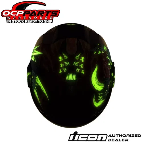 ICON MOTO AIRFLITE BLEGH GLOW-IN-THE-DARK MIPS MOTORCYCLE HELMET - PICK SIZE