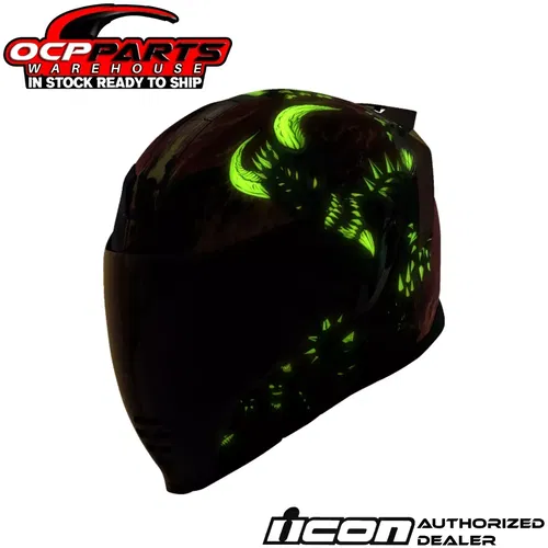 ICON MOTO AIRFLITE BLEGH GLOW-IN-THE-DARK MIPS MOTORCYCLE HELMET - PICK SIZE