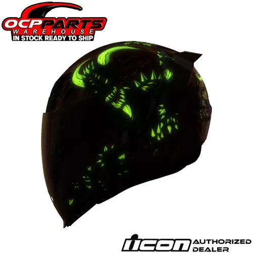 ICON MOTO AIRFLITE BLEGH GLOW-IN-THE-DARK MIPS MOTORCYCLE HELMET - PICK SIZE