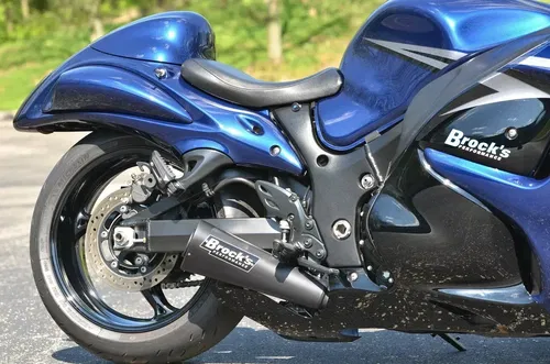BROCKS ALIEN HEAD 2 BLACK 14" MUFFLER  2022-2025 HAYABUSA