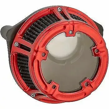Arlen Ness Red Anodized Method Clear Series Air Cleaner Kit for Harley 1010-2531