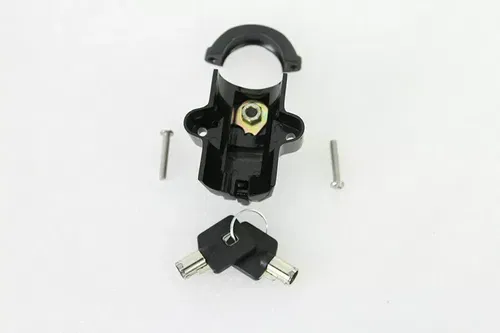 Black Helmet Lock with Pipe Key for Harley Davidson motorcycles by V-Twin