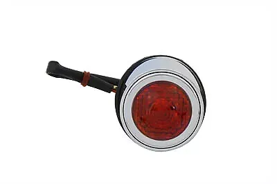 Tear Drop Style Tail Lamp with Red Lens for Harley Davidson by V-Twin