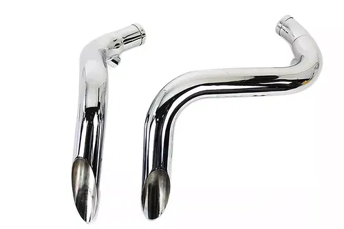 LAF Straight Down Drag Pipe Set Chrome fits Harley Davidson 30-0007