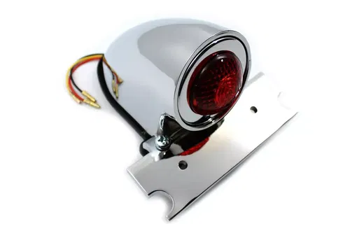 Chrome Sparto Style LED Tail Lamp Red for Harley Davidson by V-Twin