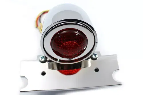 Chrome Sparto Style LED Tail Lamp Red for Harley Davidson by V-Twin