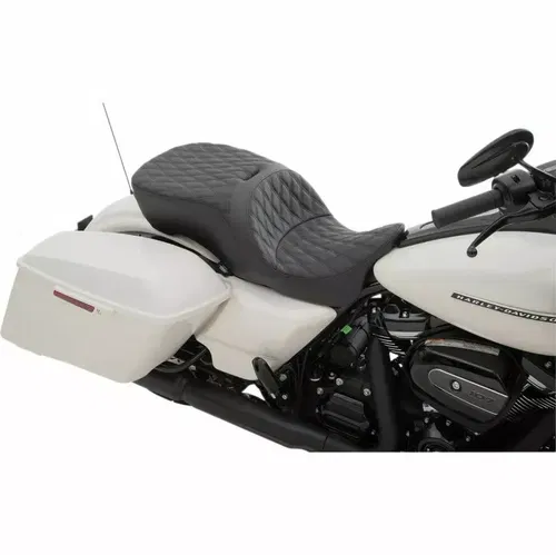 Drag Specialties Diamond Forward Large Touring Seat w/ Backrest Option 09-18