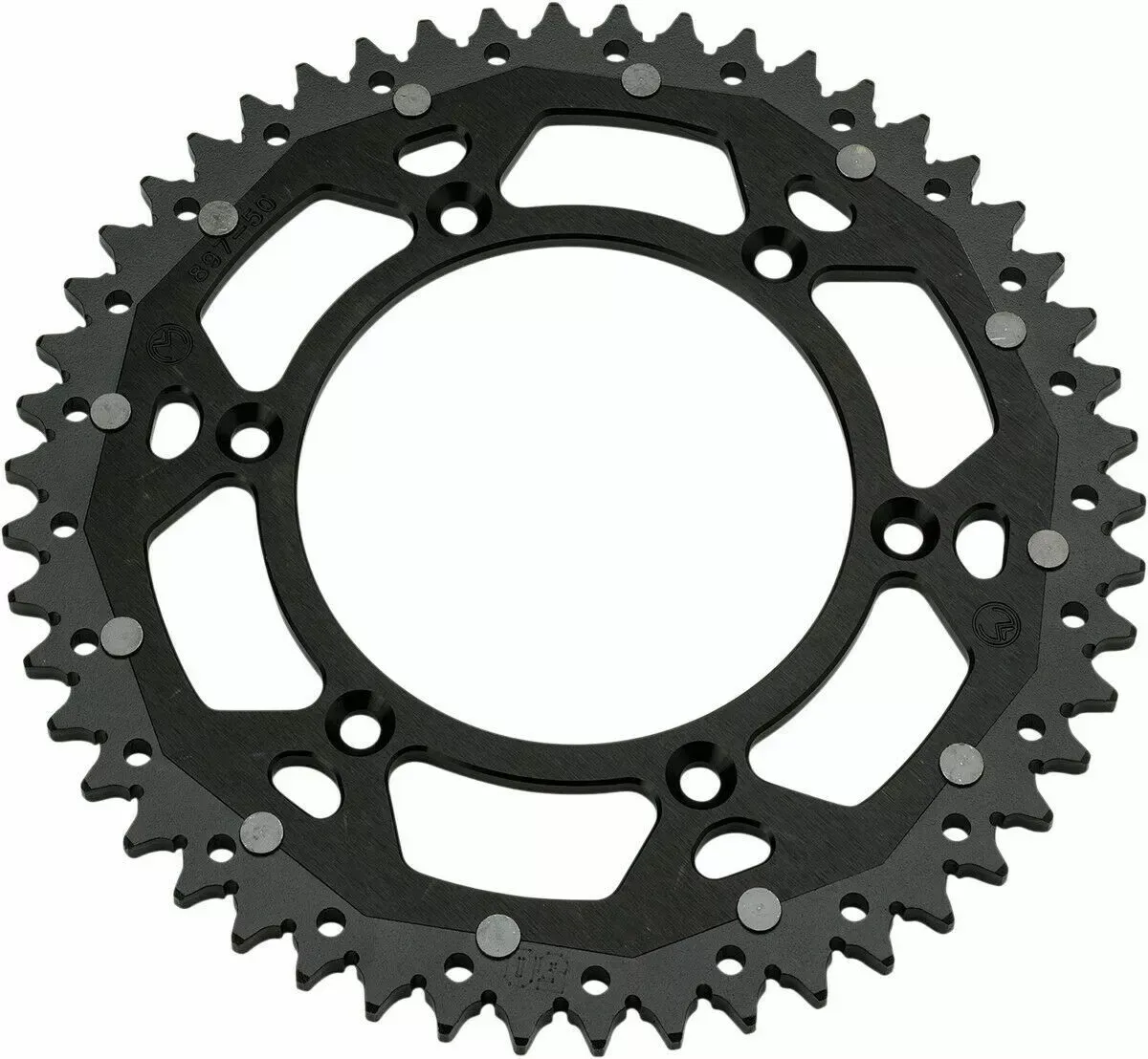 Moose Racing Motorcycle Dual Sprocket Aluminum/Steel Ring 52T Black 1210-1526