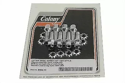 Chrome Tappet Block Hex Screw for Harley Davidson by V-Twin