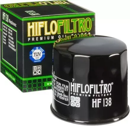 Hiflofiltro Oil Filter, Black  HF138