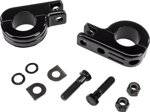 HARDDRIVE Footpeg Mount Clamps 1 1/4" Black  820-1964