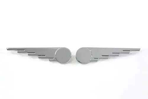 Chrome Speed Wing Emblem Set fits Harley Davidson 48-1647
