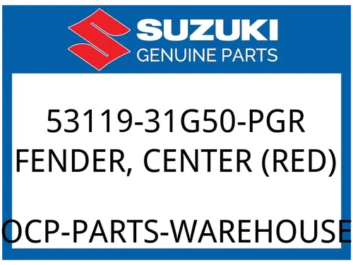 Suzuki OEM Part 53119-31G50-PGR FENDER, CENTER (RED)