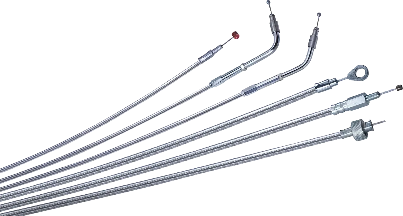 BARNETT High-Efficiency Stainless Steel Clutch Cable for Harley-Davidson - +6" -