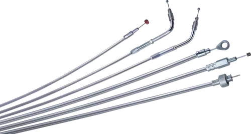 BARNETT High-Efficiency Stainless Steel Clutch Cable for Harley-Davidson - +6" -