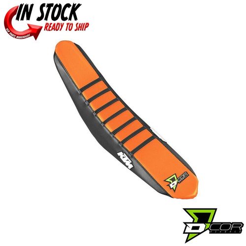 D'COR Seat Cover Black/Orange/Black KTM 125 250 SX 350 450 SXF 2019-21