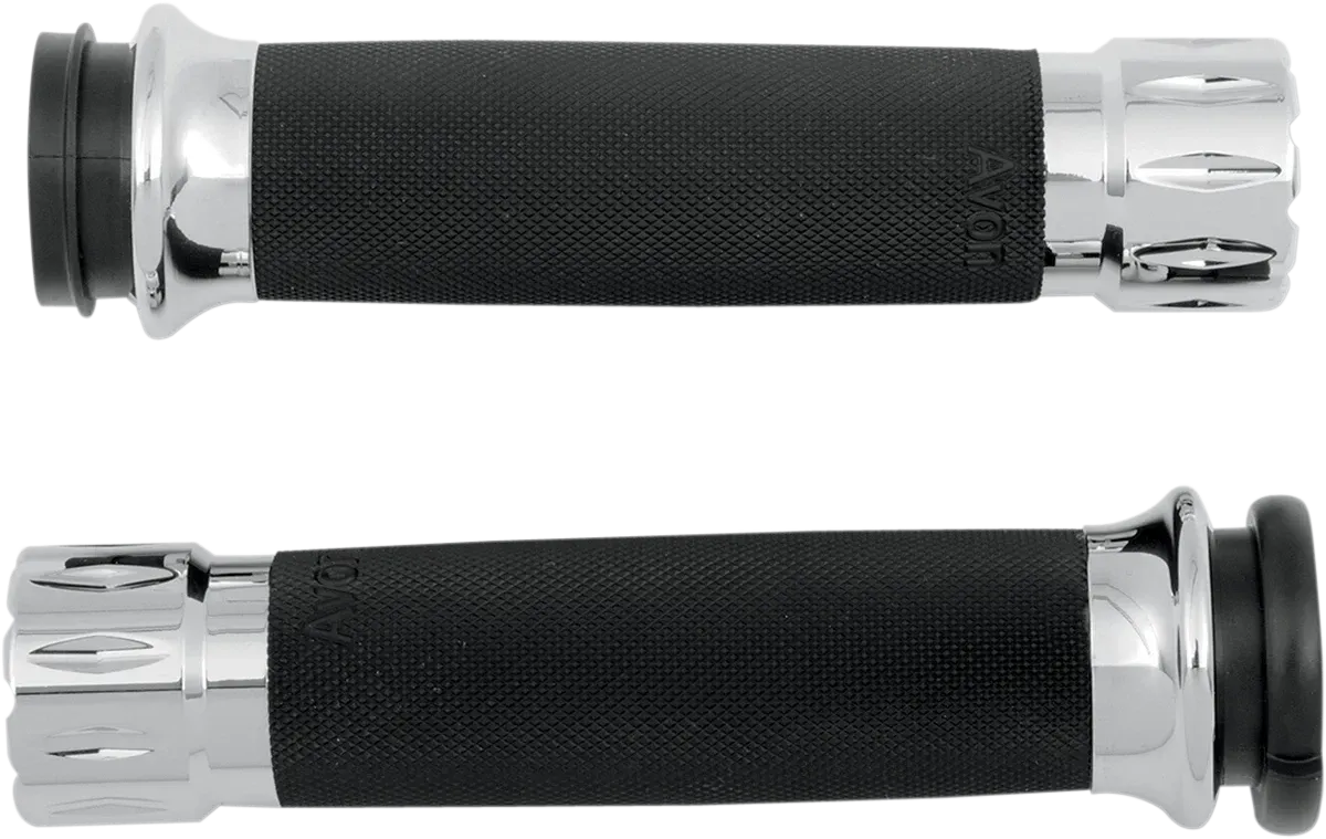 AVON GRIPS Rival Fits Custom Grips - TBW - Chrome CC-85-CH-FL-RIV