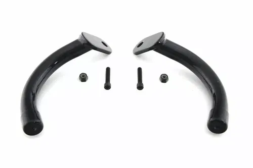 Black Saddlebag Guard Eliminator Brackets for Harley Davidson by V-Twin