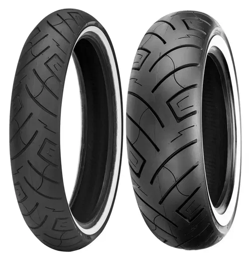 Shinko 120/70-21 & MU85B16 777 H.D. White Wall Tires Harley-Davidson & Customs