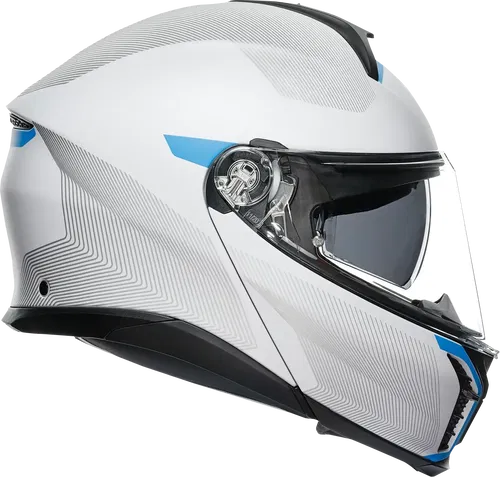 AGV Tourmodular Helmet - Frequency - Fits Light Gray/Blue - Medium