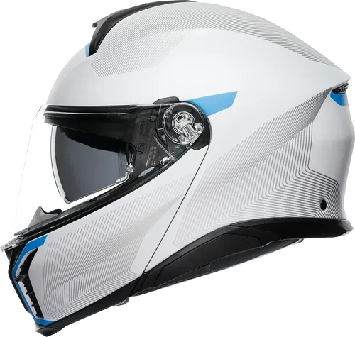 AGV Tourmodular Helmet - Frequency - Fits Light Gray/Blue - Medium