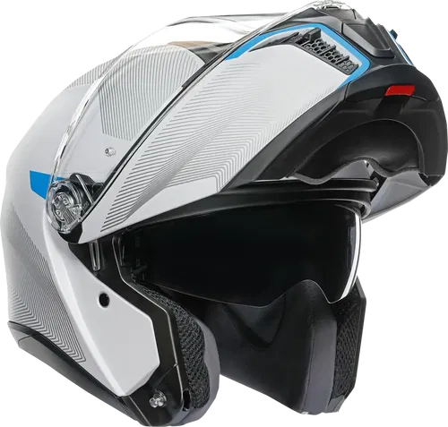 AGV Tourmodular Helmet - Frequency - Fits Light Gray/Blue - Medium