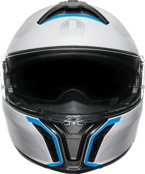 AGV Tourmodular Helmet - Frequency - Fits Light Gray/Blue - Medium