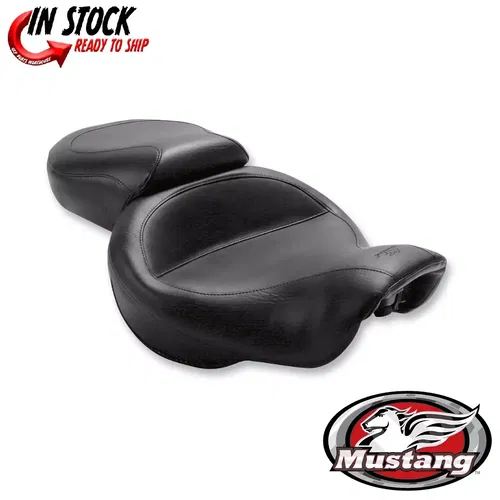 Mustang Wide Vintage 2-Up Motorcycle Solo Seat 06-17 Harley Dyna FXDF FXDL FLD