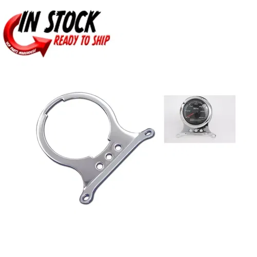 Single Gauge Mount Bracket Chrome for Harley Davidson by V-Twin 83-91 XLX FXR