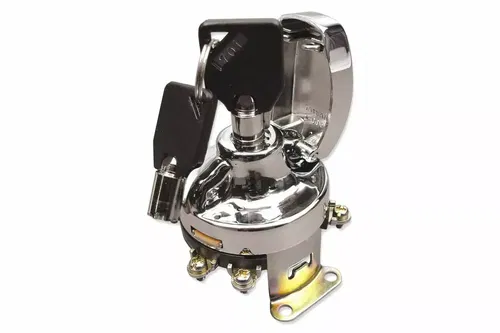 Hinge Ignition Switch Chrome for Harley Davidson by V-Twin