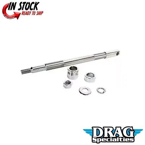 DRAG SPECIALTIES 0214-0952 Chrome Front Axle Kit for 00-06 FLST
