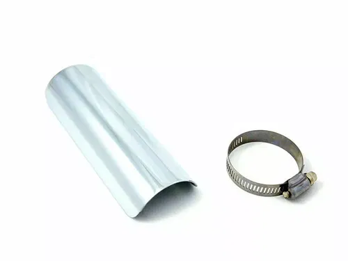 6" Exhaust Heat Shield Chrome for Harley Davidson by V-Twin