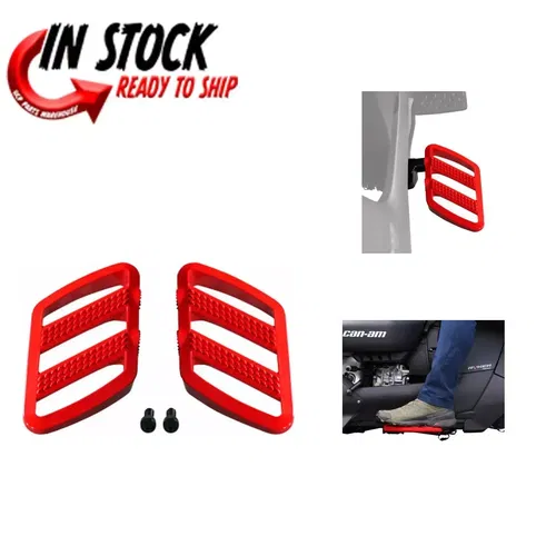 SHOW CHROME COMBAT FLOORBOARDS DRIVER RED  19-2024 CAN AM RYKER 41-426RD