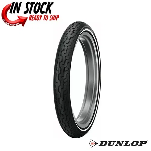 Dunlop D402 Bias Whitewall Front Tire MH90-21 V-Twin/Cruiser 0305-0398